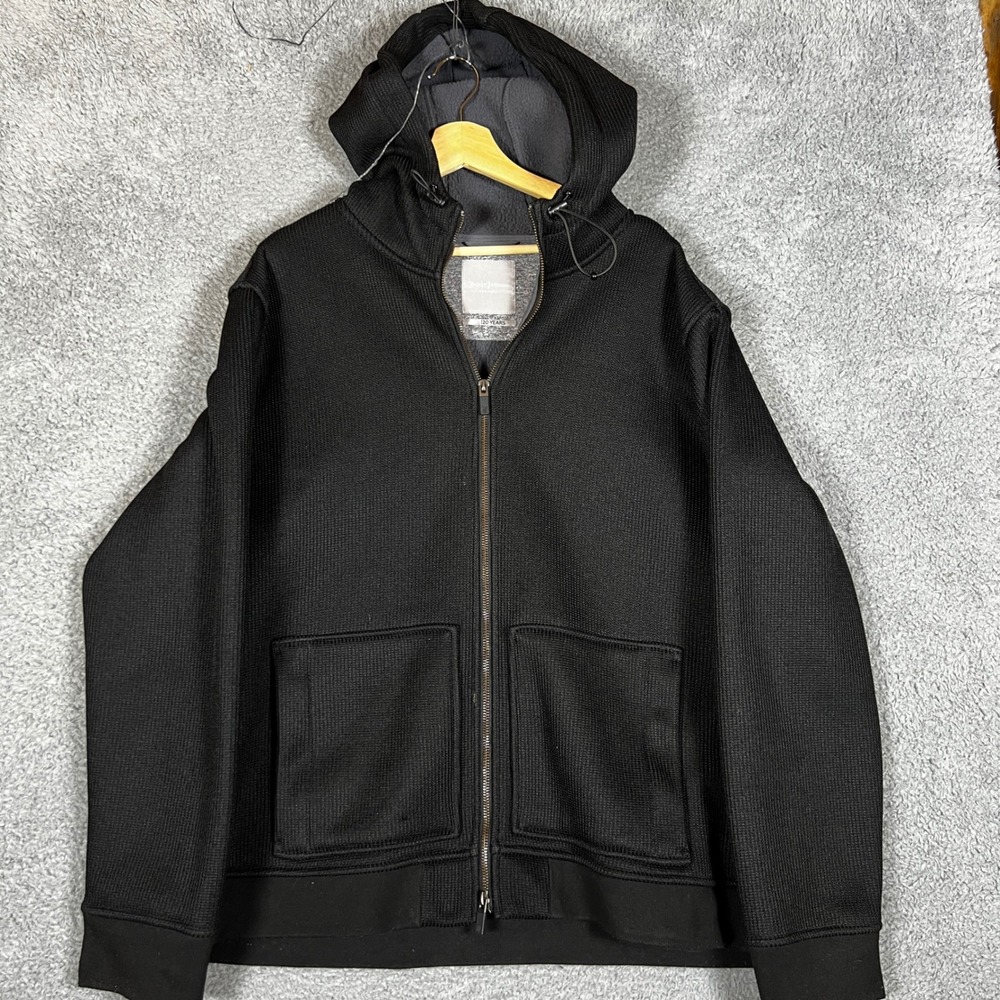 Hickey Freeman Full Zip Hoodie Mens XL Black Excellent Textured Fleece‎ Lined